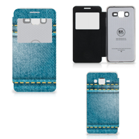 Samsung Galaxy Grand Prime Wallet Case met Pasjes Jeans