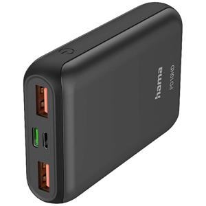 Hama PD10-HD Powerbank 10000 mAh LiPo USB-A, USB-C Antraciet