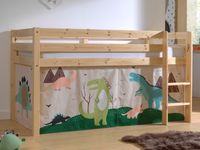 Bed ALIZE halfhoogslaper 90x200 cm natuurlijk pijnboom tent Dinosaurus - thumbnail