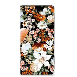 Smart Cover voor Motorola Moto G62 5G Dark Flowers