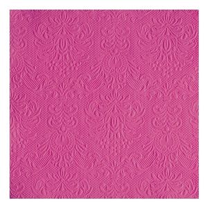 15x Luxe barok print roze servetten 33 x 33 cm