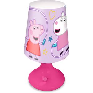 Peppa Pig tafellamp/bureaulamp/nachtlamp voor kinderen - roze - kunststof - 18 x 9 cm