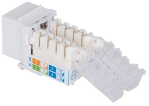 Intellinet abschließbare Cat6 Modularbuchse UTP Keystone werkzeuglos weiß RJ45-inbouwmodule Keystone CAT 3, CAT 4, CAT 5, CAT 5e, CAT 6