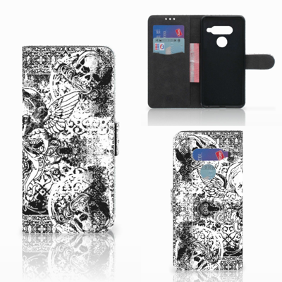 Telefoonhoesje met Naam LG V40 Thinq Skulls Angel