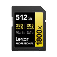 Lexar Professional 1800x 512 GB SDXC UHS-II Klasse 10 - thumbnail