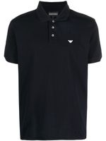 Emporio Armani polo à logo poitrine brodé - Bleu