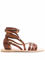 Ancient Greek Sandals sandales spartiates Satira en cuir - Marron