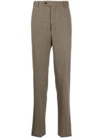 PT Torino pantalon slim Business à motif pied-de-poule - Marron - thumbnail