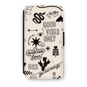 Good vibes: iPhone XS Flip Hoesje