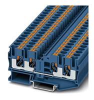 PHOENIX CONTACT PT 6-QUATTRO BU doorgangsklem, blauw, 1000 V, 41 A, 4 aantal aansluitingen, 0,5 mm² - 10 mm² doorsnede, push-in-aansluiting, 50 stuks