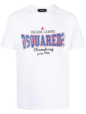 Dsquared2 T-shirt met logoprint - Wit