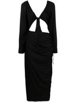 Christopher Esber cut-out long-sleeved dress - Noir