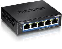 TRENDnet, TEG-S50ES, 5-poorts gigabit EdgeSmart Switch, desktop switch, wandmontage, compact,