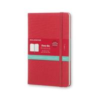 Moleskine Two-Go Notebook Medium Gelinieerd-Blanco Raspberry Rood - Overig (8055002851671)
