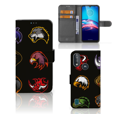 Bookcase Moto E6s Leuk Hoesje Cartoon Bookcase Moto E6s Leuk Hoesje Cartoon