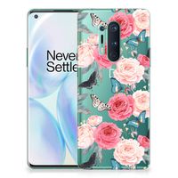 OnePlus 8 Pro TPU Case Butterfly Roses - thumbnail