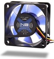 NoiseBlocker BlackSilent XR1 PC-ventilator Zwart, Blauw (transparant) (b x h x d) 60 x 60 x 25 mm - thumbnail