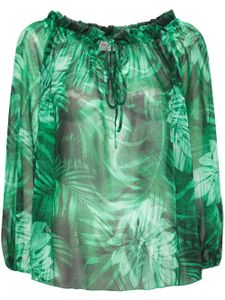 ERMANNO FIRENZE blouse à imprimé végétal - Vert