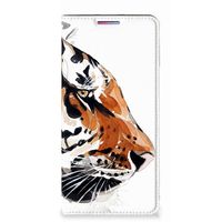 Bookcase Motorola Moto G60s Watercolor Tiger