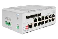 DIGITUS Netwerk Switch - 12-poorts Gigabit Ethernet - 8x RJ45 + 4x SFP/RJ45 Combo - L2 managed - 10/100/1000 Mbit/s - DIN rail montage - industriële serie - wit