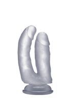 Realistic Double Cock - 6,5 Inch - Translucent