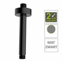 AQS Douche-Arm Luxe Rond Plafondbevestiging 30 cm Mat Zwart Boss & Wessing