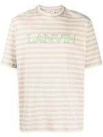 Lanvin t-shirt à logo brodé - Marron