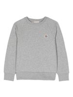 Moncler Enfant sweat à logo brodé - Gris