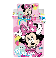 Disney Minnie Mouse Baby Dekbedovertrek Pink Bow - 100 x 135 cm - Katoen - thumbnail