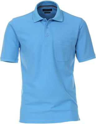 Casa Moda Sport Poloshirt Blauw Borstzak Regular Fit Casa Moda Sport Poloshirt Blauw Borstzak Regular Fit