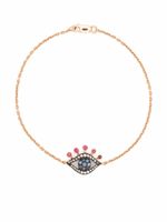 Monan "bracelet Evil Eye en or rose 18ct orné de diamant, saphir et rubis" - thumbnail