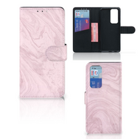 OPPO Find X3 Neo 5G Bookcase Marble Pink - Origineel Cadeau Vriendin - thumbnail