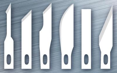 6 Verschillende reservemesjes voor Westcott scalpelmes