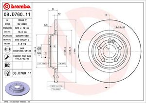 Remschijf BREMBO, Remschijftype: Massief, u.a. für Mercedes-Benz