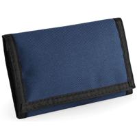 Portemonnee/portefeuille - blauw - 13 x 8 cm - met klitteband sluiting