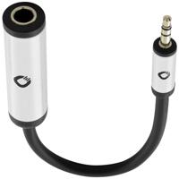 Oehlbach Jackplug Audio Adapterkabel [1x Jackplug female 6,3 mm - 1x Jackplug male 3,5 mm] 15 cm Zwart - thumbnail