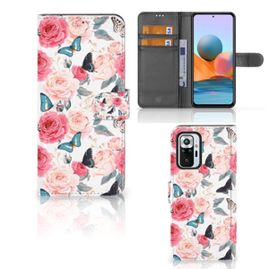 Xiaomi Redmi Note 10 Pro Hoesje Butterfly Roses