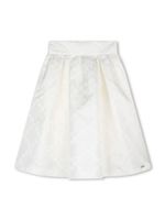 Karl Lagerfeld Kids jupe mi-longue à motif monogrammé - Blanc