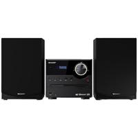 Sharp XL-B517D Stereoset Bluetooth, AUX, DAB+, USB, FM Incl. afstandsbediening 45 W Zwart, Hout