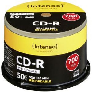 1x50 Intenso CD-R 80 / 700MB 52x Speed. printable. scr. res.