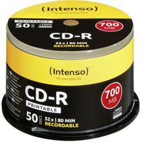 1x50 Intenso CD-R 80 / 700MB 52x Speed. printable. scr. res. - thumbnail