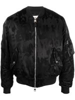 Alexander McQueen veste bomber à logo imprimé - Noir - thumbnail