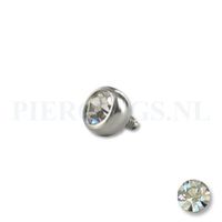 Dermal balletje 1.2 mm kristal 4 mm