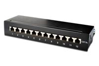 Digitus DN-91612SD-EA 12 poorten Netwerkpatchbox 483 mm (19) CAT 6A 1 HE Zwart (RAL 9005)