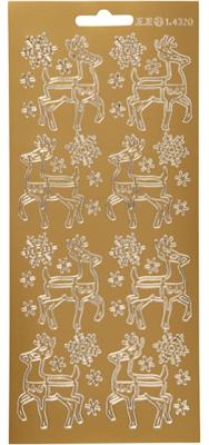 Creotime foliestickers rendier 1 stickervel goud Creotime foliestickers rendier 1 stickervel goud