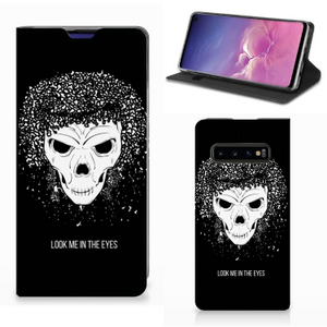 Mobiel BookCase Samsung Galaxy S10 Skull Hair