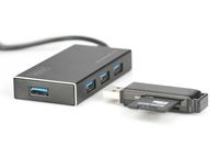 Digitus DA-70240-1 interface hub USB 3.2 Gen 1 (3.1 Gen 1) Type-A 5000 Mbit/s Zwart - thumbnail