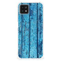 OPPO A53 5G | A73 5G Stevig Telefoonhoesje Wood Blue - thumbnail