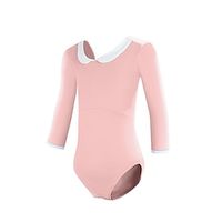 Kinderdanskleding Ballet Turnpakje / Onesie Pure Kleur Gesplitst Voor meisjes Prestatie Opleiding Lange mouw Hoog Katoenmix Lightinthebox