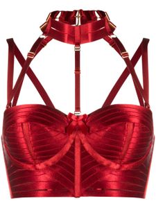 Bordelle soutien-gorge à design à sangles - Rouge